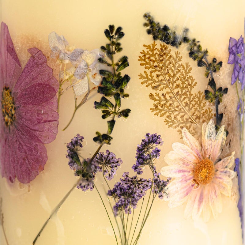 Rosy Rings Round Botanical Candle Roman Lavender - Aromatherapy Candles, Long Lasting Candles, Botanical Candles, Home Decor 6.5" 200 Hour Burn Time - Image 5